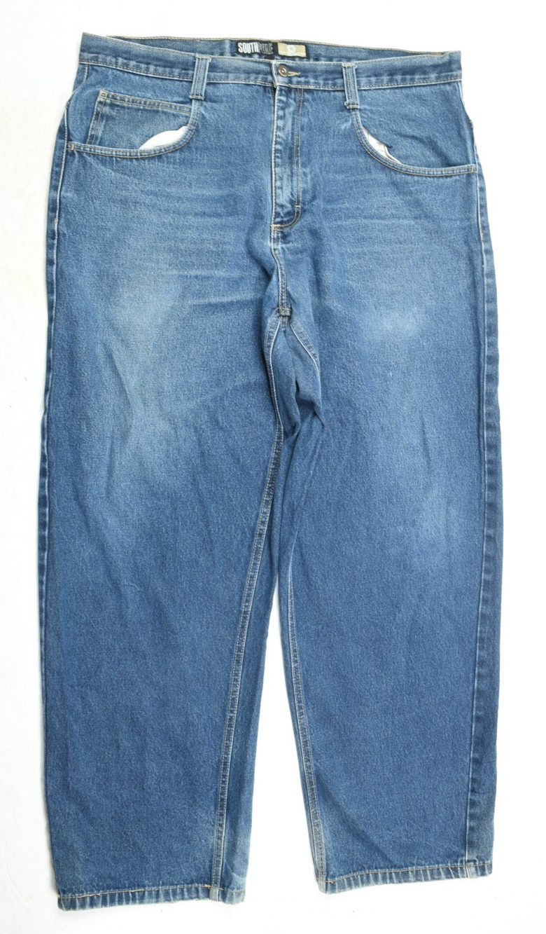 Vintage SouthPole Baggy Jeans Mens 40x32 Blue Relaxed Fit Wide-Leg Denim